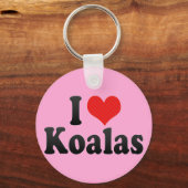 I Liebe Koalas Schlüsselanhänger (Vorderseite)