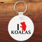 I Liebe Koalas Schlüsselanhänger (Vorderseite)
