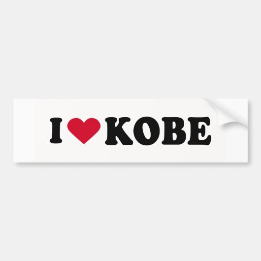 I LIEBE KOBE AUTOAUFKLEBER (Vorne)