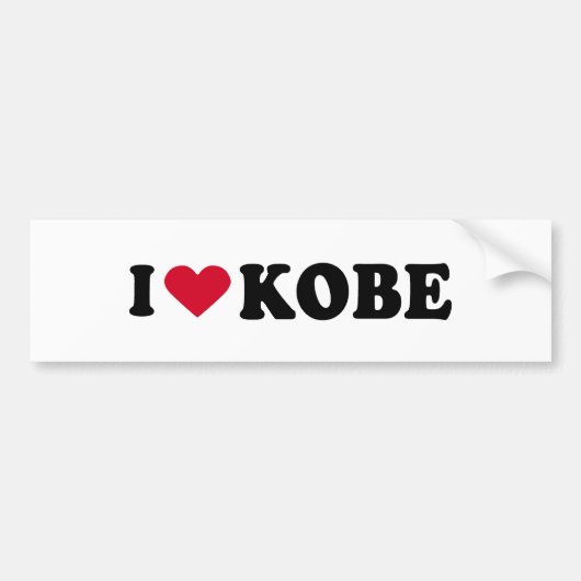I LIEBE KOBE AUTOAUFKLEBER (Vorne)