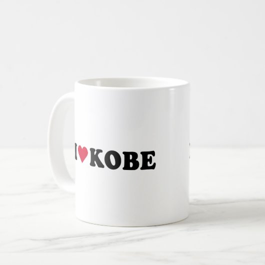 I LIEBE KOBE KAFFEETASSE (Vorderseite Links)