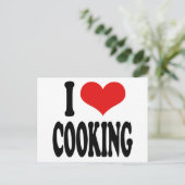I Liebe Kochen Postkarte (Stehend Vorderseite)