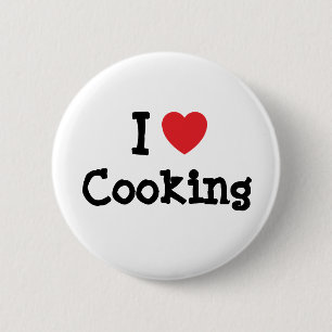 I Liebe Kochherz personalisiert Button