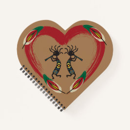 I Liebe Kokopelli Heart Notebook Notizblock