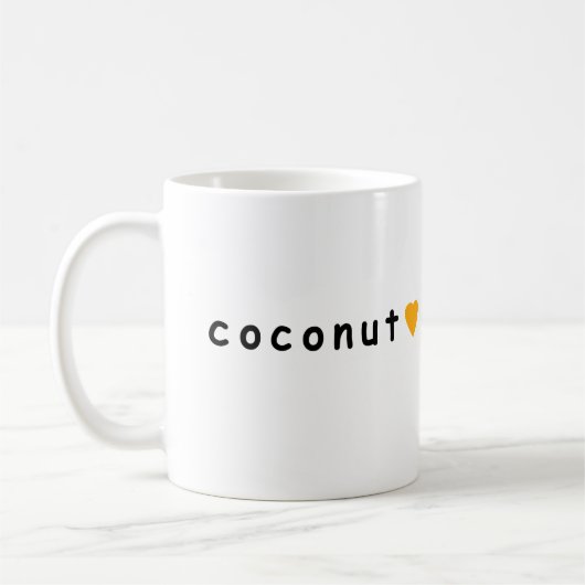I Liebe Kokosnuss Kaffeetasse (Links)