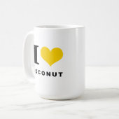 I Liebe Kokosnuss Kaffeetasse (Vorderseite Links)