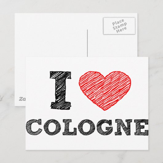 I Liebe Köln Postkarte (Vorne/Hinten)