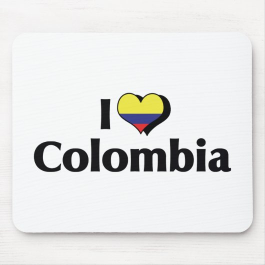 I Liebe Kolumbien-Flagge Mousepad (Vorne)