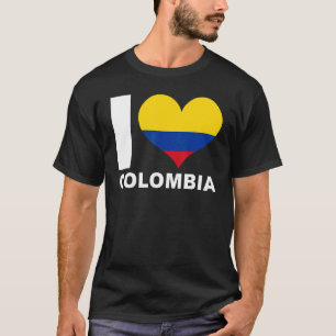 I Liebe Kolumbien Herzenflagge Kolumbien T-Shirt