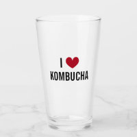 I Liebe Kombucha (fermentierter Tee) Brauereiglas