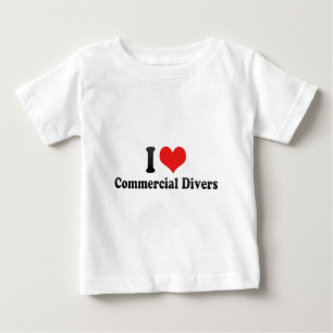 I Liebe-kommerzielle Taucher Baby T-shirt