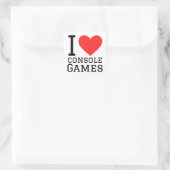 I Liebe Konsolenspiele Quadratischer Aufkleber (Tasche)