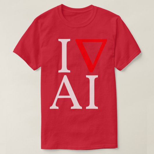 I Liebe Kontrast künstlicher Intelligenz T-Shirt (Design vorne)