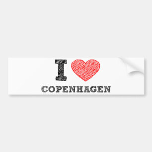 I Liebe Kopenhagen Autoaufkleber