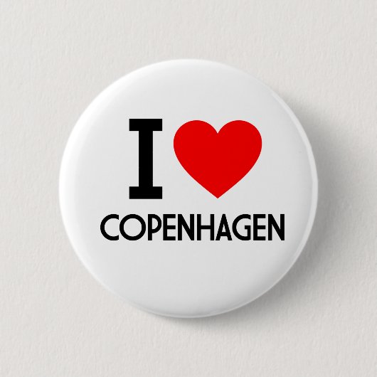 I Liebe Kopenhagen Button (Vorderseite)