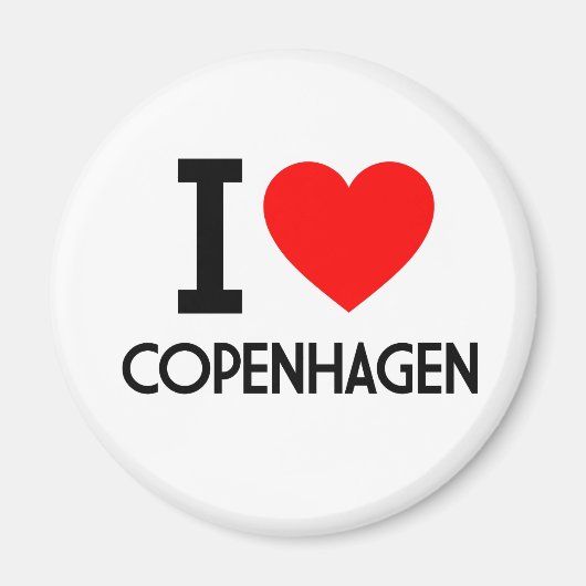 I Liebe Kopenhagen Magnet (Vorne)