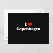 I LIEBE KOPENHAGEN POSTKARTE (Vorne/Hinten)