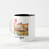 I Liebe Kopenhagen Zweifarbige Tasse (Vorderseite Links)