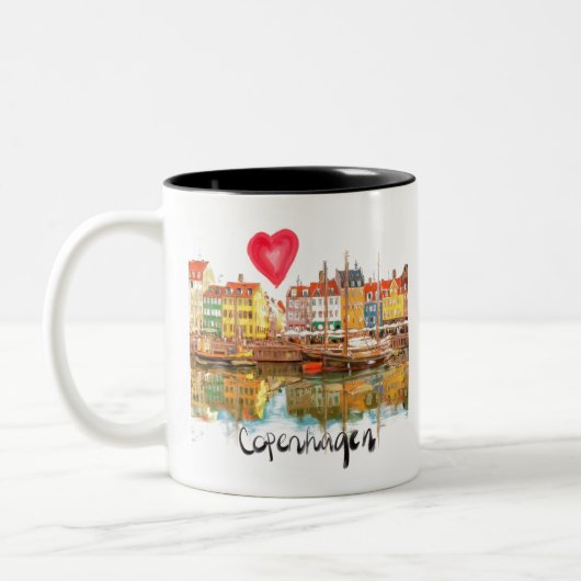 I Liebe Kopenhagen Zweifarbige Tasse (Links)