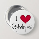 I Liebe-Kopffüßer-Button Button (Vorne & Hinten)