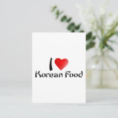I LIEBE KOREAN FOOD POSTKARTE (Stehend Vorderseite)