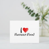 I LIEBE KOREAN FOOD POSTKARTE (Stehend Vorderseite)