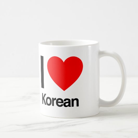 i Liebe korean Kaffeetasse (Rechts)