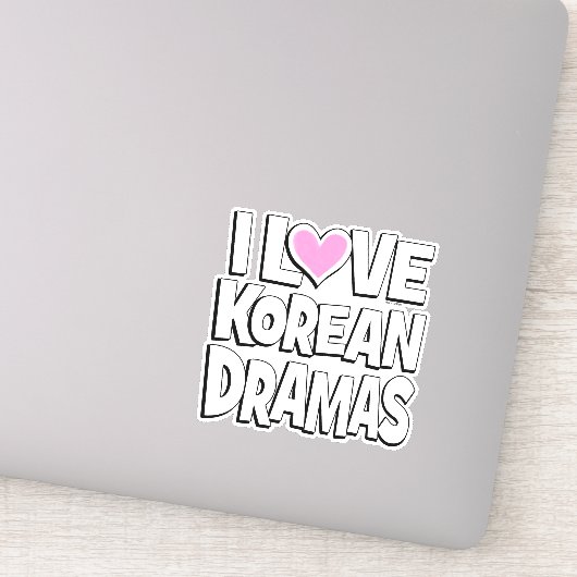 I Liebe Koreanische Dramen Aufkleber (Detail)
