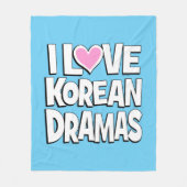 I Liebe Koreanische Dramen Fleecedecke (Vorderseite)
