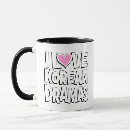 I Liebe Koreanische Dramen Tasse (Links)