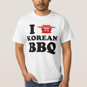 I Liebe Koreanische GRILLEN (고 기 구 이) T-Shirt