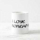 I Liebe-koreanische Nahrung - Grün Kaffeetasse (Mittel)