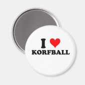 I Liebe Korfball Magnet (Vorderseite/Rückseite)