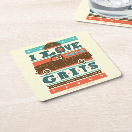 I Liebe-Körner Rechteckiger Pappuntersetzer (angewinkelt)