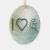 I Liebe-Körper-Gebäude Keramikornament (Rechts)