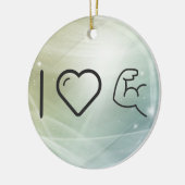 I Liebe-Körper-Gebäude Keramikornament (Links)