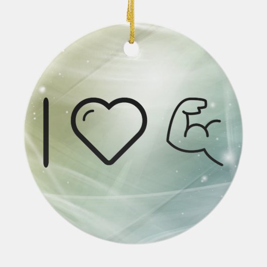 I Liebe-Körper-Gebäude Keramikornament (Hinten)