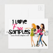 I Liebe kostenlos 3 Postkarte (Vorne/Hinten)