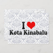 I Liebe Kota Kinabalu, Malaysia Postkarte (Vorne/Hinten)