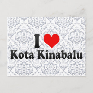 I Liebe Kota Kinabalu, Malaysia Postkarte