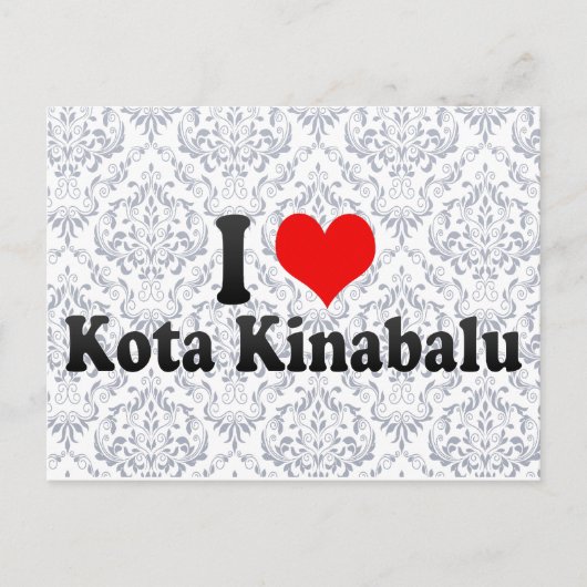 I Liebe Kota Kinabalu, Malaysia Postkarte (Vorderseite)