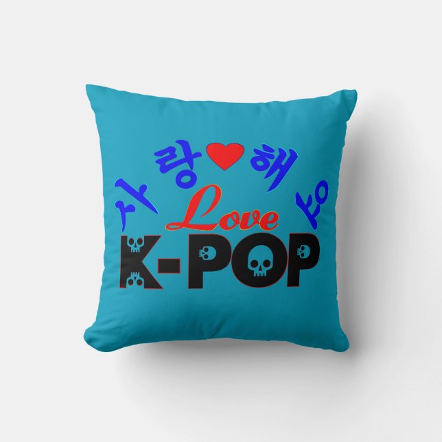 ♪♥I Liebe KPop fabelhafter Throw Pillow♥♫ Kissen (Vorderseite)