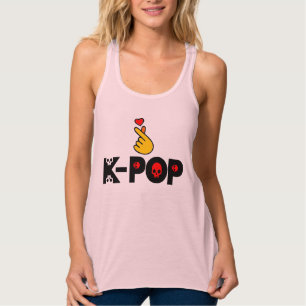 ♪ ♥ I Liebe KPop Fantastische, schlanke Racerback Tank Top