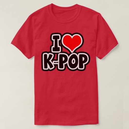 I Liebe KPop T-Shirt (Design vorne)