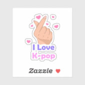 I Liebe Kpop Vinyl Sticker (Blatt)