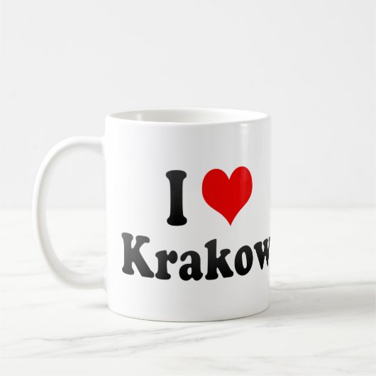 I Liebe Krakau, Polen Kaffeetasse (Links)