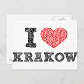 I Liebe Kraków Postkarte (Vorne/Hinten)