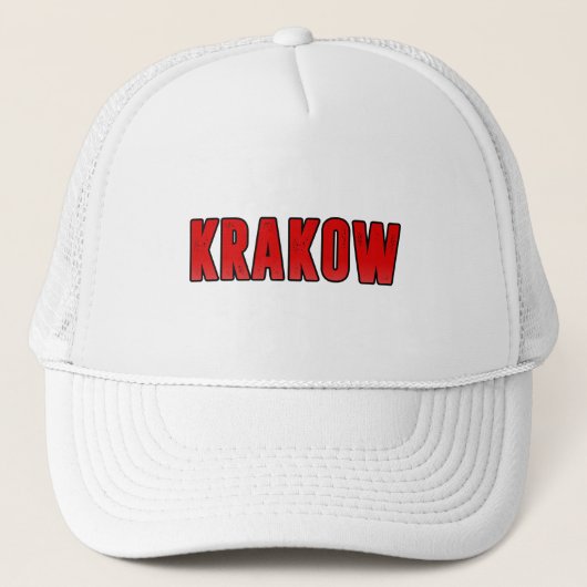 I Liebe Krakow Truckerkappe (Vorderseite)