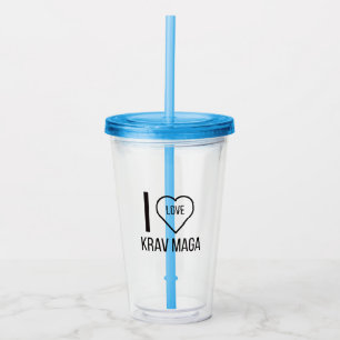 I LIEBE KRAV MAGA ACRYLTRINKBECHER
