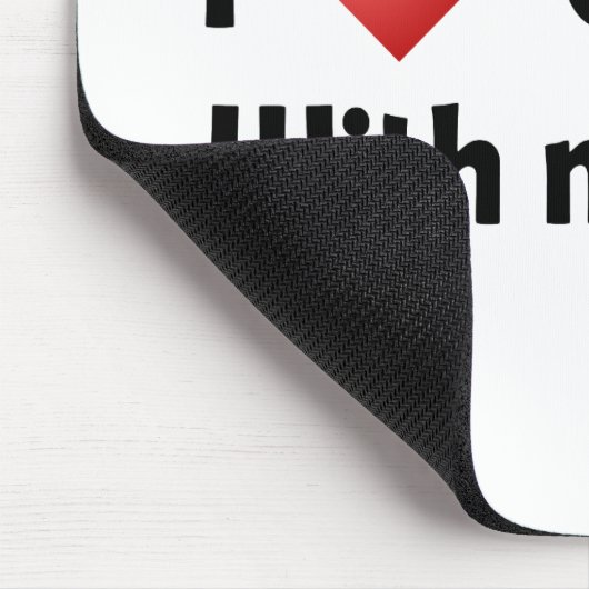 I Liebe-Kreuzen… Ehefrau Mousepad (Ecke)